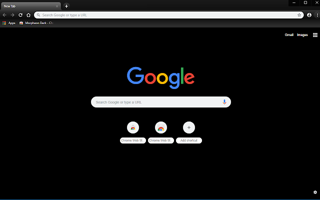Material Simple Dark Grey -- Google Chrome theme